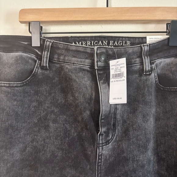American Eagle Super Stretch Hi- Rise Jeggings- Size 16 - Picture 3 of 9